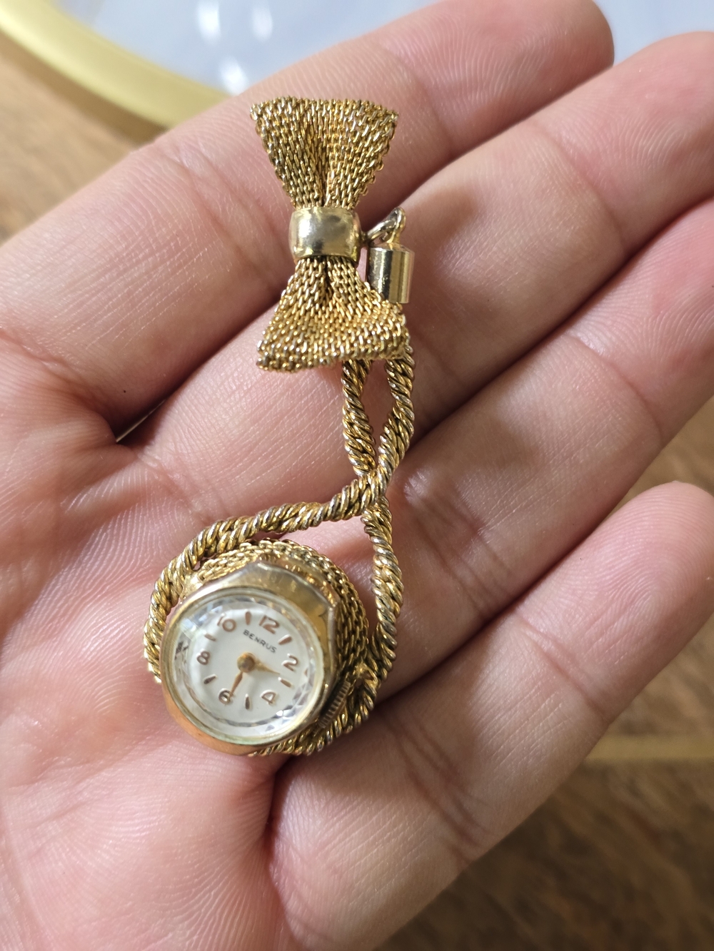 Gold-Tone Bow Pendant Watch Bracelet - Gold Color